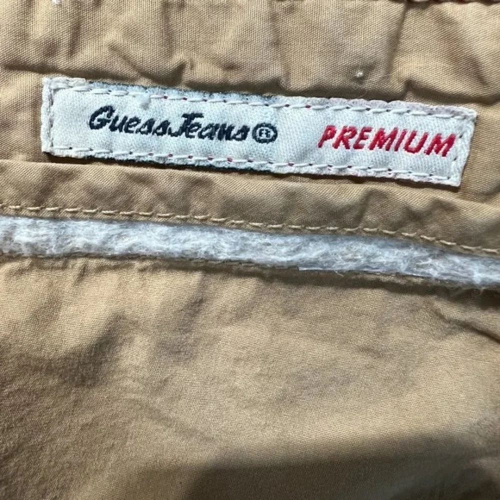 Guess Jeans‎ Shorts 36 Mens Khaki Utility Pockets 100% Cotton
